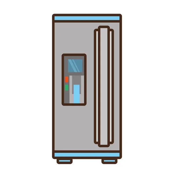 Cartone animato frigorifero elettrodomestico cucina — Vettoriale Stock