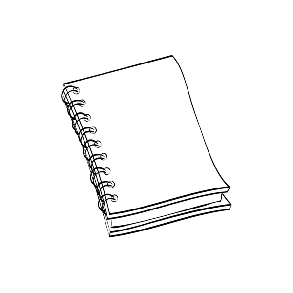 Desenho do caderno escolar — Vetor de Stock