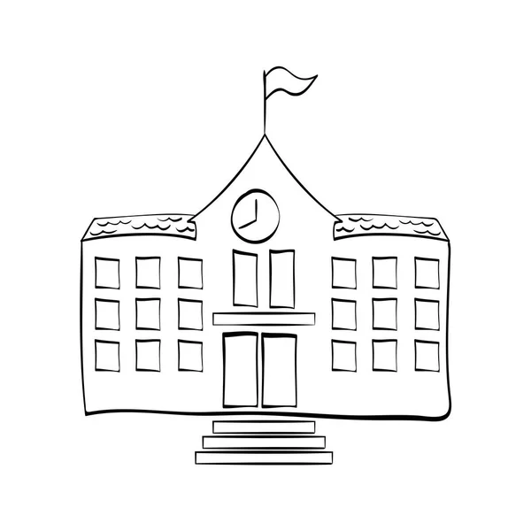 Σχολικό κτίριο κλήρωση — Διανυσματικό Αρχείο