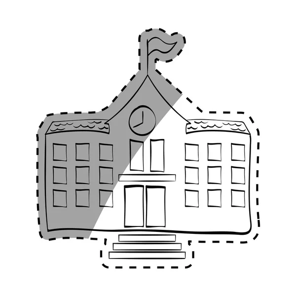 School building draw — Stock Vector