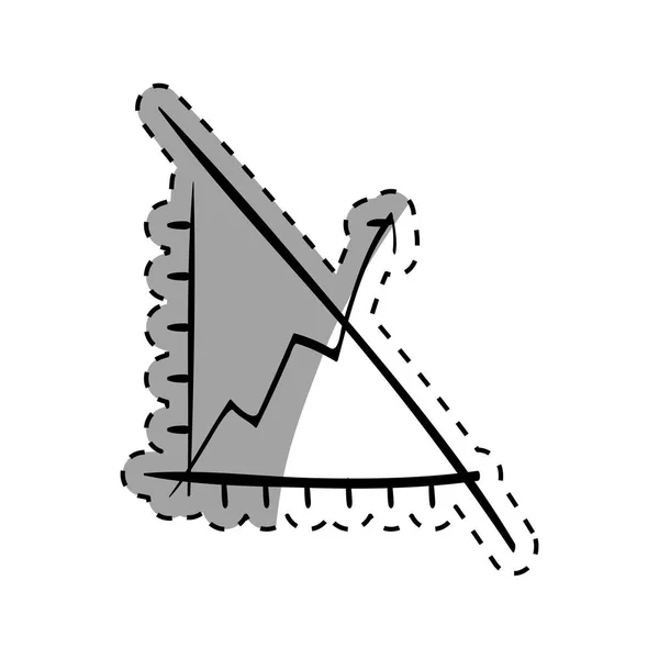 Gráfico de mapa cartesiano — Vector de stock