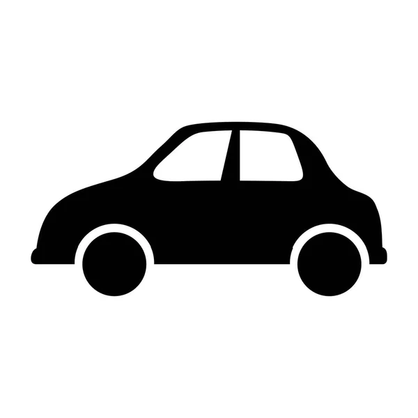 Símbolo de coche aislado — Vector de stock