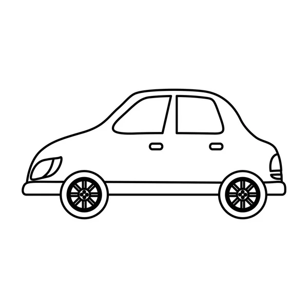 Símbolo de coche aislado — Vector de stock