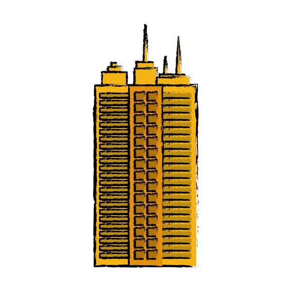 Torre de ciudad urbana — Vector de stock