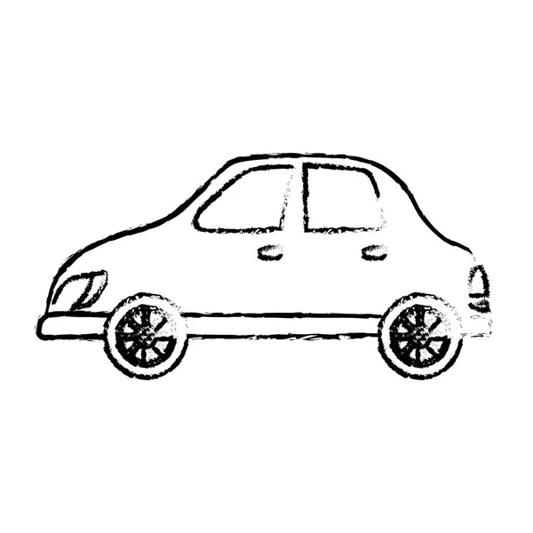 Símbolo de coche aislado — Vector de stock