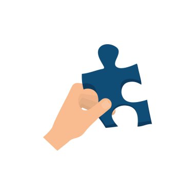 bulmaca parçası ile el