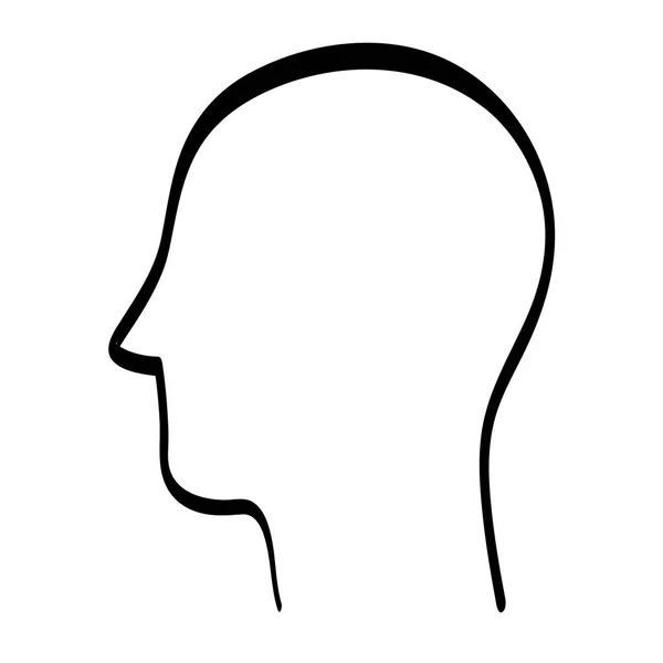 Human head silhouette — Stock Vector