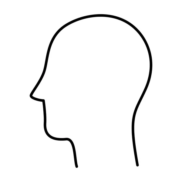 Human head silhouette — Stock Vector