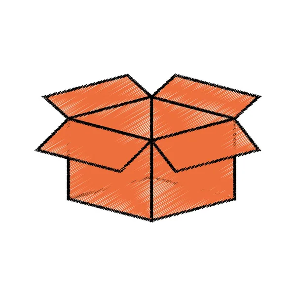 Buka simbol kotak - Stok Vektor