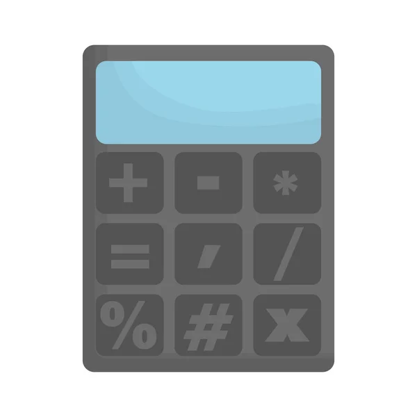 Calculator met operatie tekenen pictogramafbeelding — Stockvector