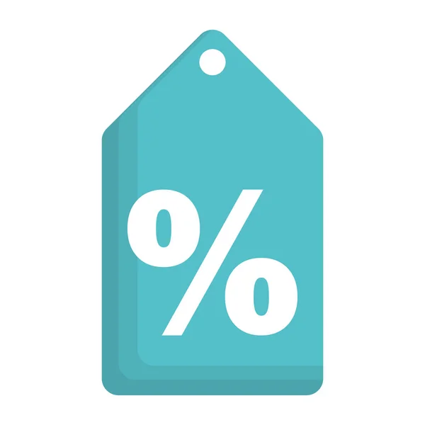 Percent label or tag icon image — Stock Vector