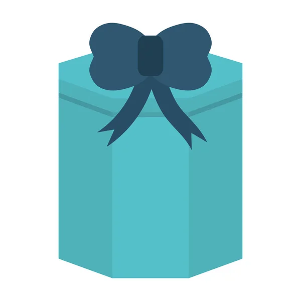 Caja de regalo con imagen de icono de arco — Vector de stock