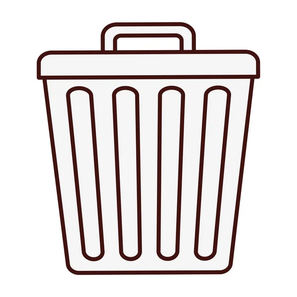 Imagen icono bote de basura — Vector de stock