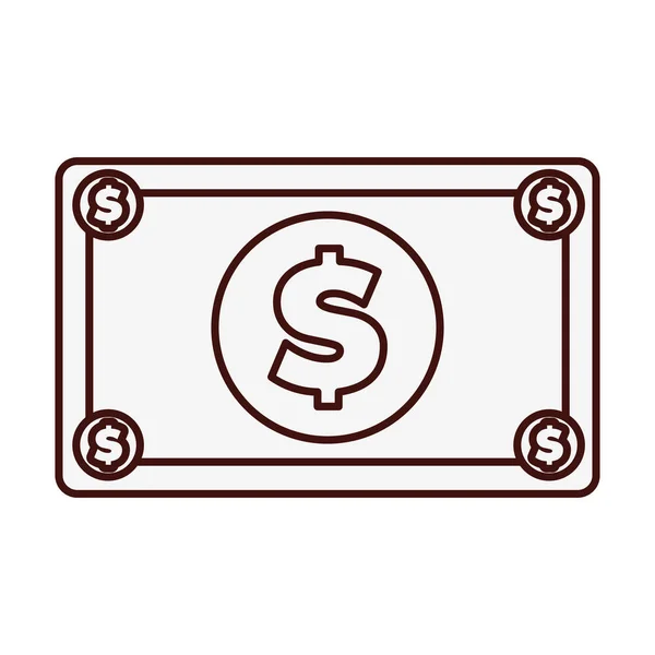 Μετρητά χρήματα νομοσχέδιο εικονίδιο εικόνας — Διανυσματικό Αρχείο