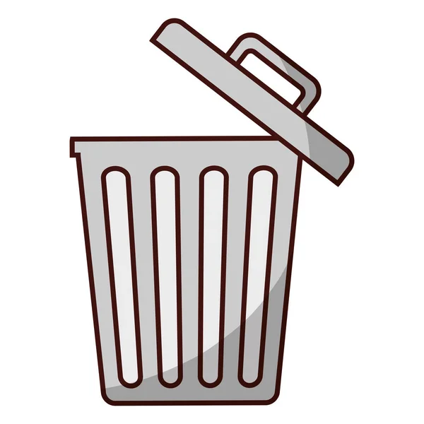 Imagen icono bote de basura — Vector de stock