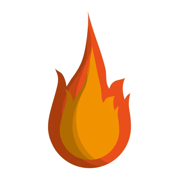 Fuego llama icono imagen — Vector de stock
