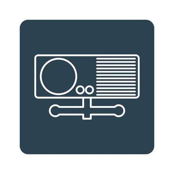 Imagen icono del centro de datos — Vector de stock