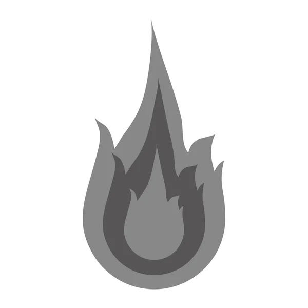Elden flamma ikonbild — Stock vektor