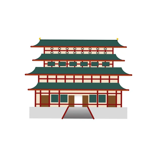 Templo pagoda japonés — Vector de stock