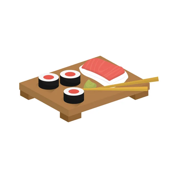 Sushi japan gastronomy — Stock Vector