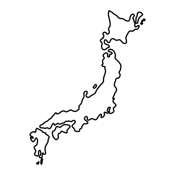 Peta negara Jepang - Stok Vektor