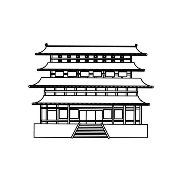 Japon pagoda Tapınağı — Stok Vektör