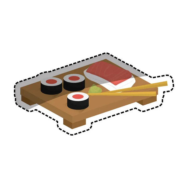 Sushi japán gasztronómia — Stock Vector