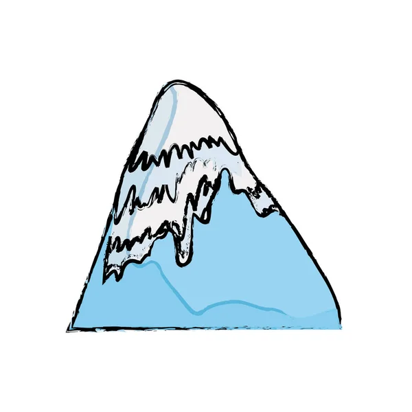 Paisaje del pico de montaña — Vector de stock