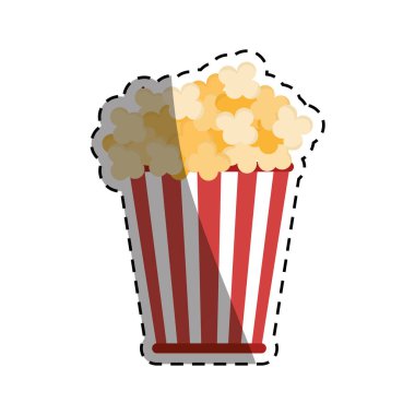 İzole patlamış mısır snack