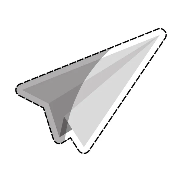 Papier vliegtuig origami — Stockvector