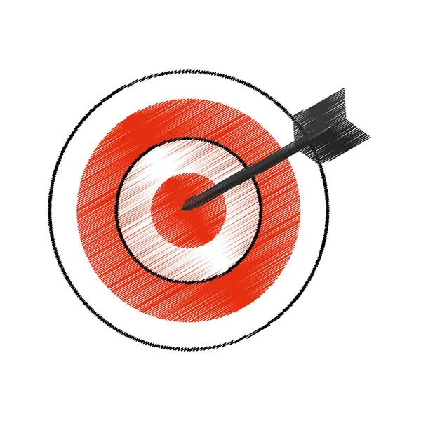 Dartboard objetivo juego — Vector de stock