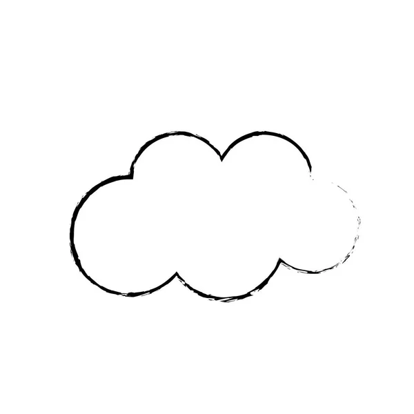 Isolated cloud weather — Stock Vector