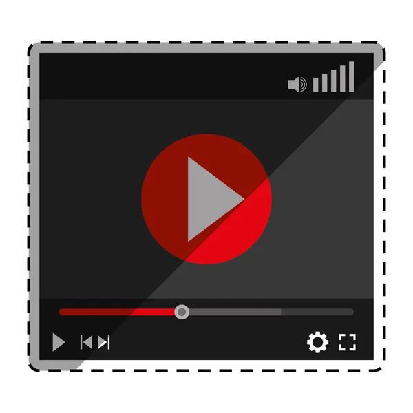 Medios de vídeo en línea — Vector de stock