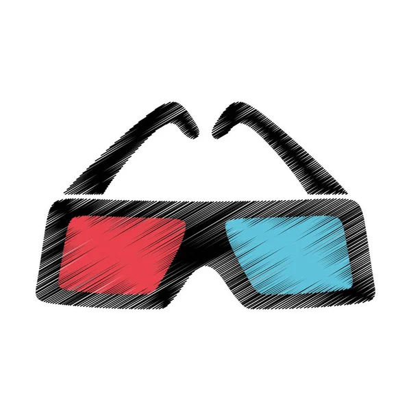 Cinema 3d glasses — Stock Vector