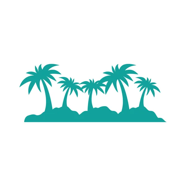 Island palm tree — Stock Vector