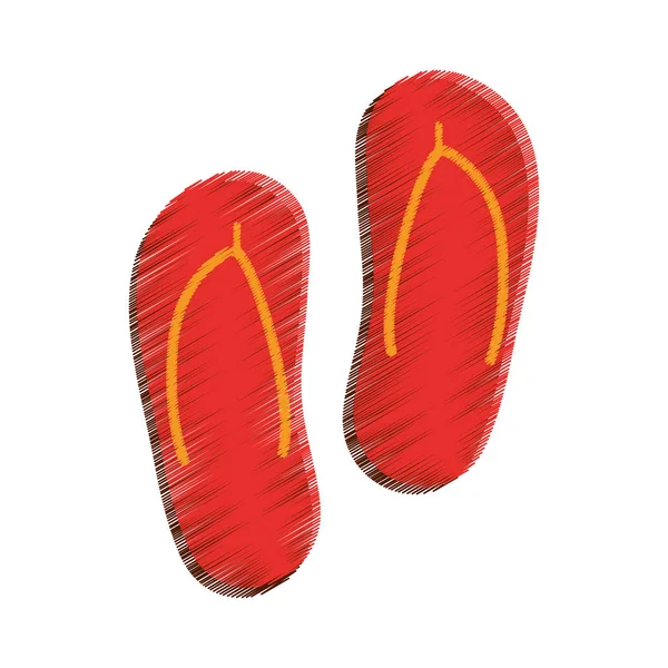 Flip flops strandsandaler — Stock vektor