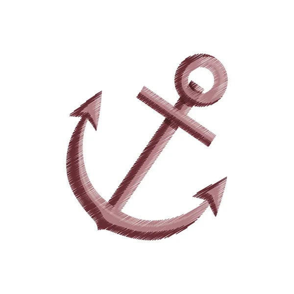 Ancoraggio emblema marino — Vettoriale Stock