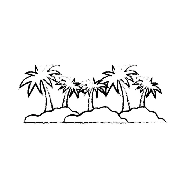 Palmier insulaire — Image vectorielle