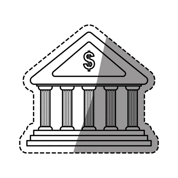 Bank building symbol — Stock Vector