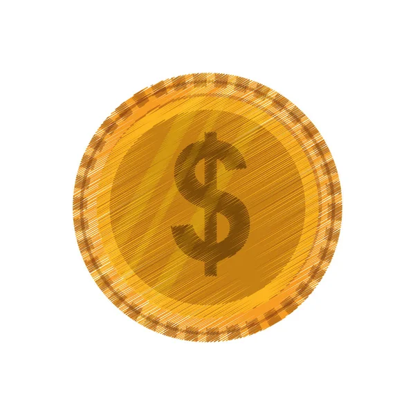 Monnaie de monnaie isolée — Image vectorielle