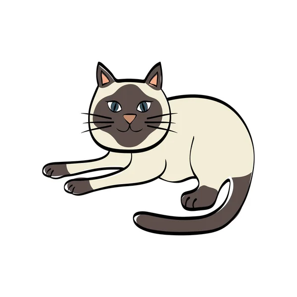 귀여운 고양이 만화 — 스톡 벡터