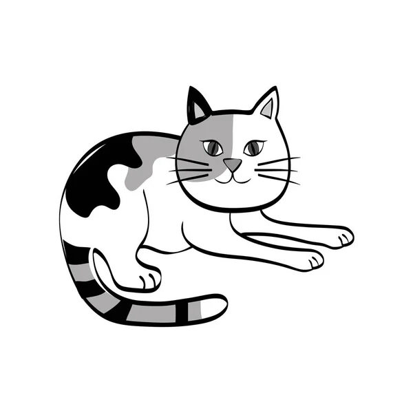 Süße Katze Karikatur — Stockvektor