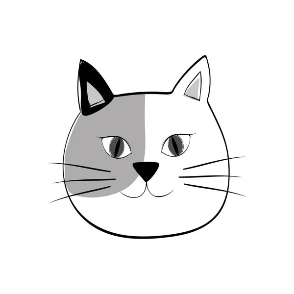 Lindo gato dibujos animados — Vector de stock