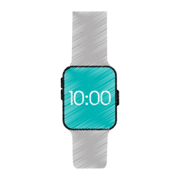 Έξυπνο ρολόι φορετά τεχνολογία σχεδίων — Διανυσματικό Αρχείο