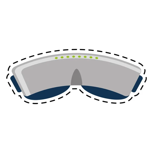 Vr bril apparaat gadget lijn — Stockvector