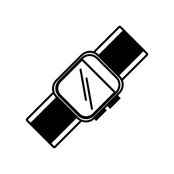 Inteligentní watch nositelné technologie obrys — Stockový vektor