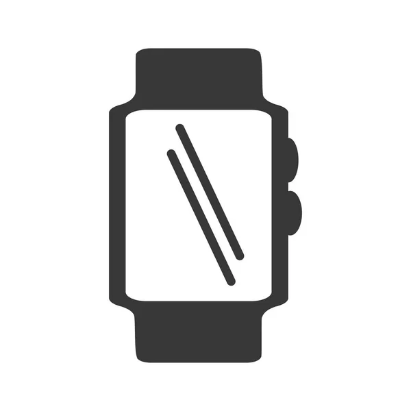 Silueta reloj inteligente pantalla portátil — Vector de stock