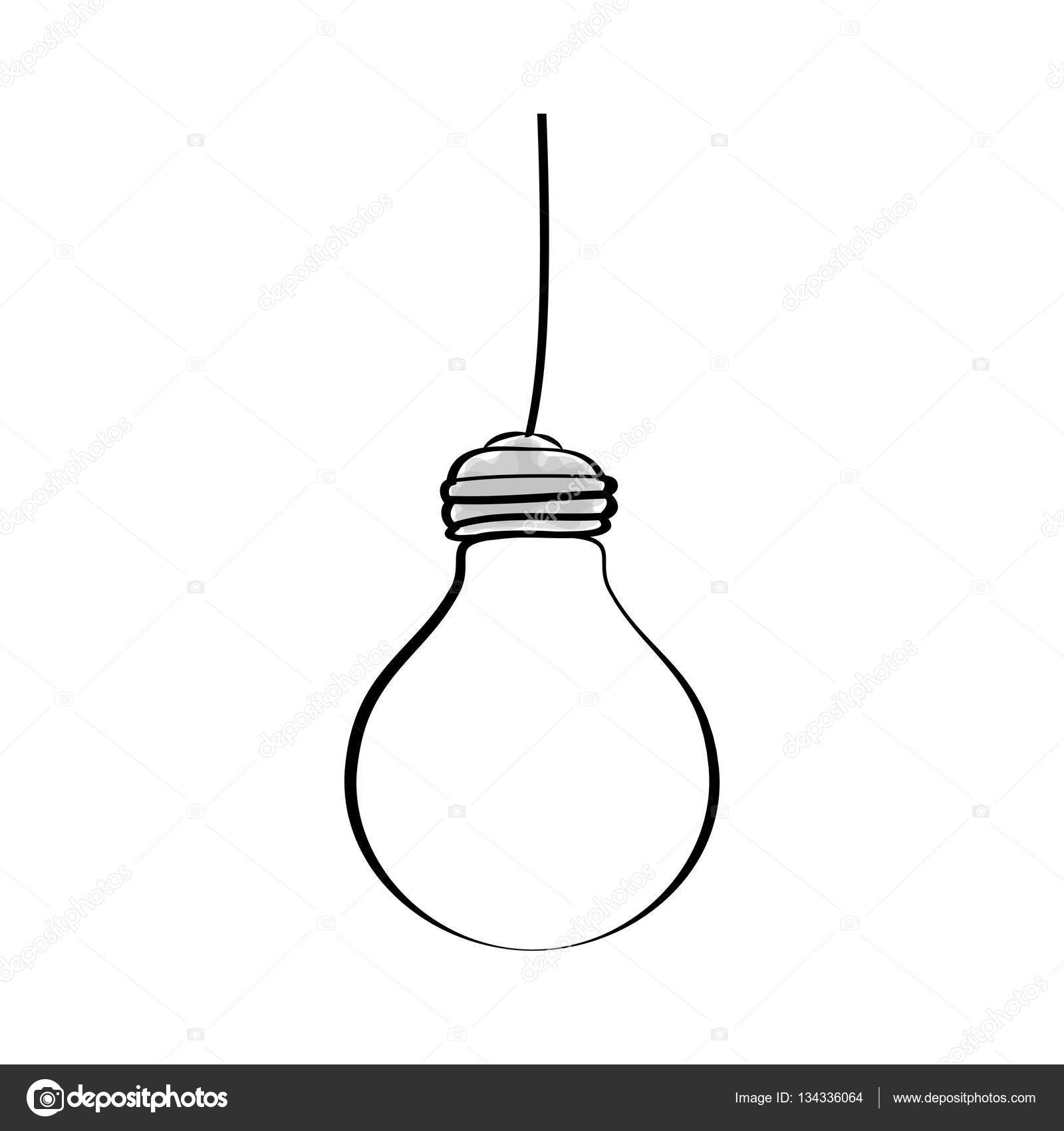 Vector Sketch Drawing Illustration of Light bulb - Stock Illustration  [41550888] - PIXTA