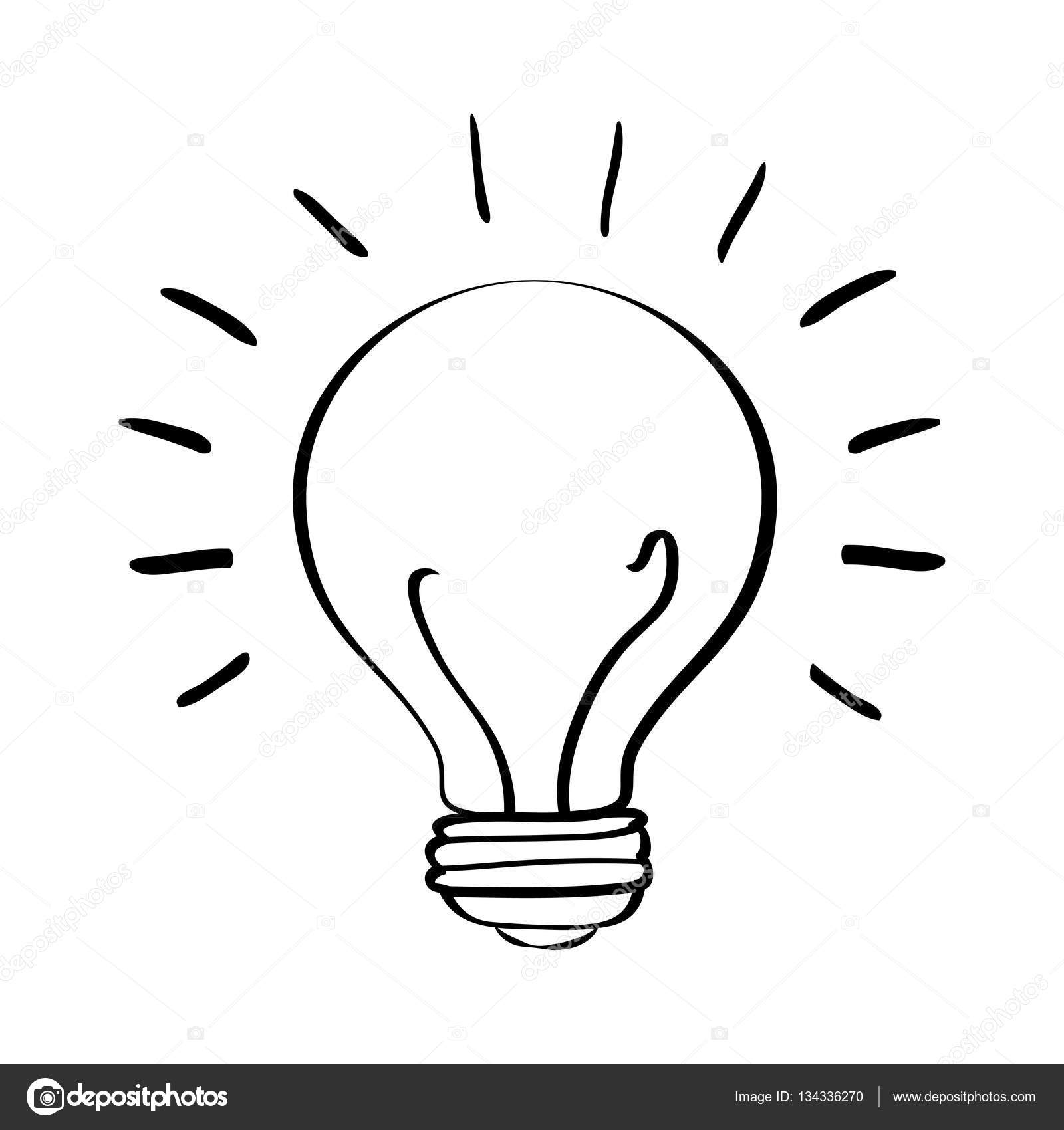 Lampe Licht zeichnen — Stockvektor © djv #134336270