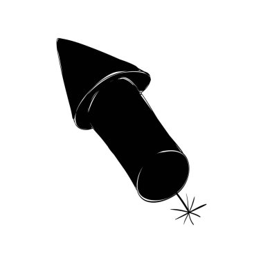 İzole havai fişek roket